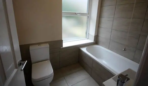 Fitted bathroom tiled in Sheffield bathroom
